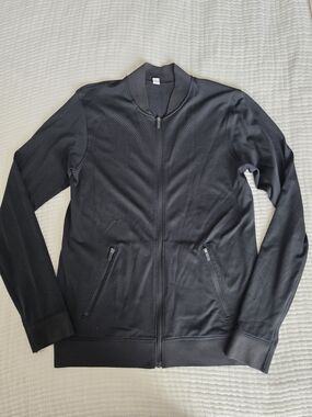 lululemon athletica Black Perforated Bomber Jacket